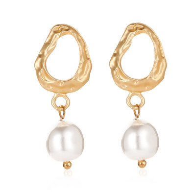 

Vintage Irregular Geometric Pearl Earrings For Women Jewelry Accessories