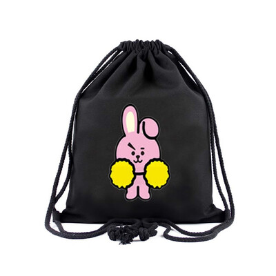 

CAR-TOBBY Kpop BTS New Canvas Drawstring Bags Backpack Student Schoolbag Shoulder Bag Fans Collections