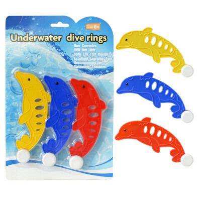 

YIWULA 3Pcs Diving Underwater Swimming Colorful Pool Sink Training Diving Dolphin Toy