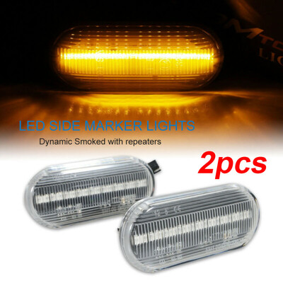 

2pcs Amber LED Side Marker Turn Signal Light Lamp 12V For Golf MK4 97-05 Bora