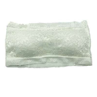 

Fashion  4 Colors Solid Lace Floral Full Cup Strapless Wire Free Wrapped Chest Female Bras New