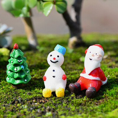 

Small Christmas Tree Pendant Snowman Santa Claus Micro Landscape Decoration Gift Christmas Decorations for Home