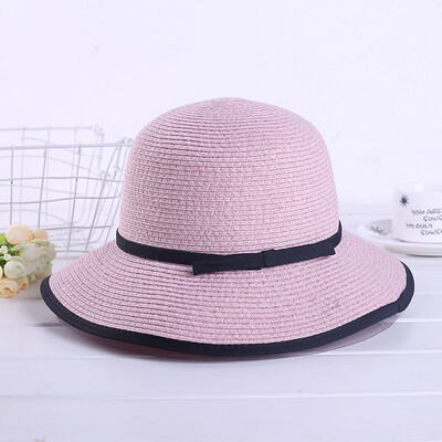 

Summer new collapsible ladies sun hat Korean version sun hat tourism beach straw hat fisherman basin hat wholesale