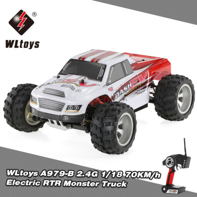 

WLtoys A979-B 24G 118 Scale 4WD 70KMh High Speed Electric RTR Monster Truck RC Car