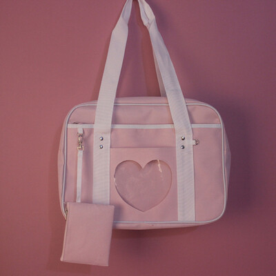 

New Arrival Transparent Love Heart Handbag Girl Women Sweet Candy Color Travel Handbag With Key Coin Purse Large Shoulder Bag