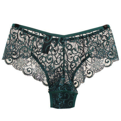 

Womens Sexy Full Lace Panties -XL 5Colors High-Crotch Transparent Floral Bow Soft Briefs Underwear Culotte Femme