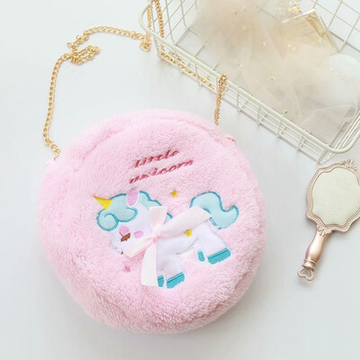 

New Plush Unicorn Chain Small Backpack Stiletto Bag Small Bag Make-Up Bag