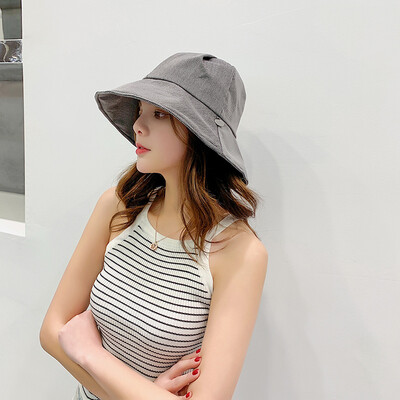 

Fishermans hat Korean version Chaobai sunshade hat sunscreen UV eaves sunshade Japanese foldable sun hat