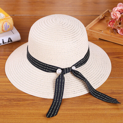 

Summer British Retro Bowler hat basin hat tide leisure bow-tied round hat Korean version of spring&autumn outing hat