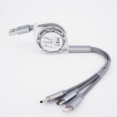 

3 in 1 Retractable Cable Micro USB Type C 8 Pin Lighting Multi Charging Cable Mobile Phone Data Cable for iPhone Sumsung