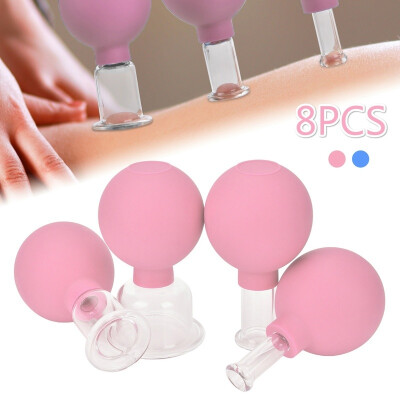 

New 48pcs Vacuum cupping cups set of glass rubber head Anti cellulite massage therapy Chinese cupping cans for health massage