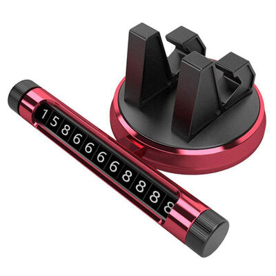 

Luminous Temporary Stop Sign Rotate Hidden Moving Car Mobile Phone Number Plate Universal Car Phone Holder