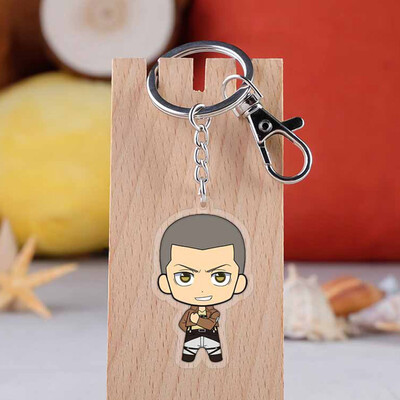 

Attack On Titan Anime Acrylic Double-sided Transparent Keychain Cute Pendant