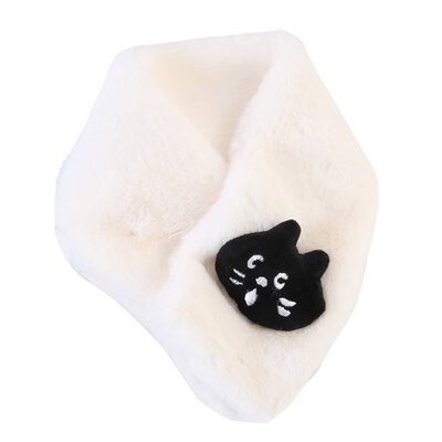 

Winter Childrens Scarf Cartoon Cat Plush Scarf Men And Women Baby Korean Version Of The Warm Cross Scarf Baby Accessories