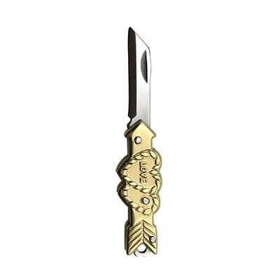 

5cm Mini Keyring Small Pocket Key Chain Folding Folder Mini Flipper Cutter with Lanyard Hole