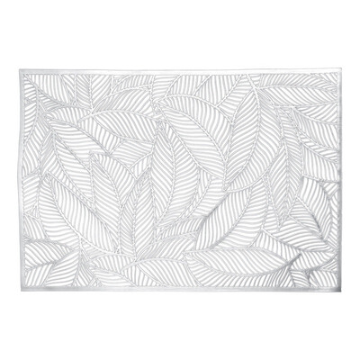 

PVC Gold Stamp Placemat Leaf Pattern Rectangle Western Table Mat Household Simple Placemat