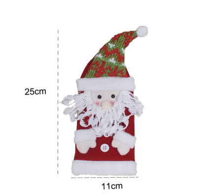 

〖Follure〗Red Wine Bottle Cover Bags Decoration Home Party Santa Claus Christmas