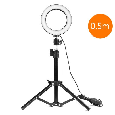 

160mm USB Interface Dimmable LED Selfie Round Light Phone Photography Video Makeup Lamp