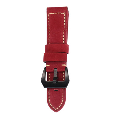 

〖Follure〗Leather Padded Replacement Watch Band Buckle Wrist Band Strap 24 MM