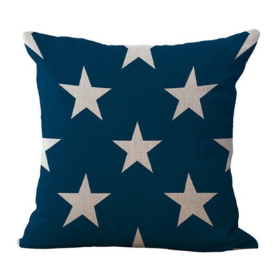 

American Flag Pillow Cover Square Cushion Cover Standard Pillowcase USA Flag Cotton Pillow Case for Home Decorative Sofa Bedroom