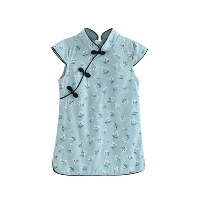 

Baby Cute Girls Dresses Children Chinese Style cheongsam dresses Kids Girl Retro Ethnic Style Dress For Girls Clothing