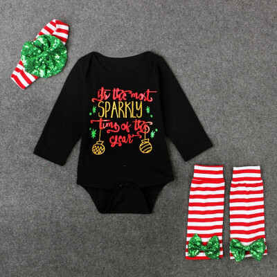 

2pcs Black Bodysuits Leg Warm Clothing Trendy Newborn Baby Boy Girls Clothes Set Christmas Outfits Clothes