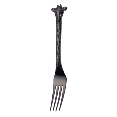 

Giraffe Cartoon Mini Dessert Spoon Fork Stainless Steel Coffee Tea Spoon Stirring Spoon