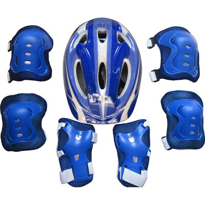 

7 X Sets Kids Roller Skating Skateboard Bike Helmet Knee Elbow Wrist Guard Pad