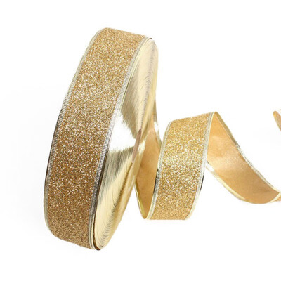 

2-Inch Glitter Metallic Ribbon Sewing Gift Wrapping Card Making Floral Arrangement DIY Bow Craft Supplies