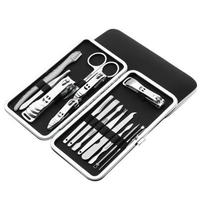 

Nail Clipper Set Professional 15 Pcs Manicure Pedicure Set Eyebrow Shaping Grooming Kit Ear Cleaning Compact Travel Case