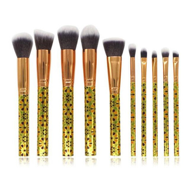 

10 pcs Synthetic Kabuki Marble Makeup Brush Set Cosmetics Foundation blending blush makeup tools
