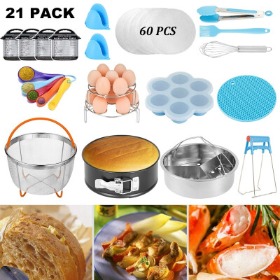 

2112pcs Air Fryer Accessories Cake Pizza Barbecue Barrel Rack Pot Holder Baking Basket