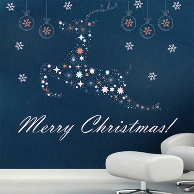 

Tailored Merry Christmas Background Wall Decoration Removable Wall Stickers