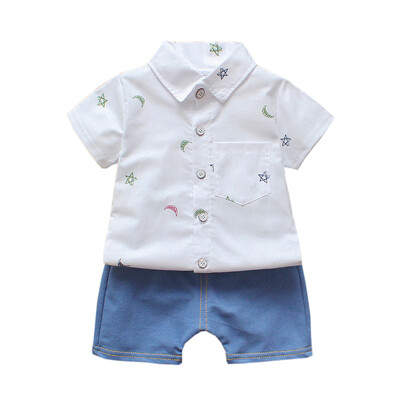 

Children Sets Summer Boy Casual Blouse Short Pant Set for Kids Boys 1-4Y Fashion Clothes Sets