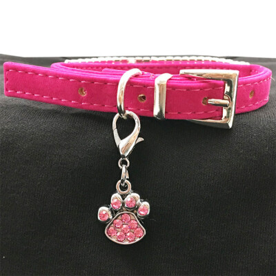 

Pet Dog Collar Accessories Personalized Cat Puppy ID Tag Rhinestone Crystal Name Tags Pendant Anti-lost