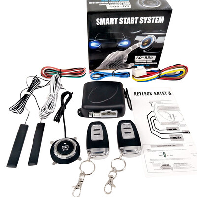 

Auto Car Alarm Engine Starline Push Button Start Stop Ignition Switch Keyless Entry System PKE Car Alarm