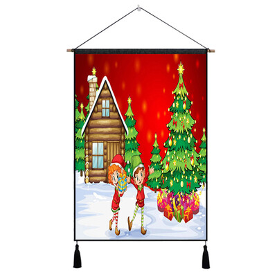 

Toponeto Unframed Merry Christmas Oil Painting Print Picture Home Wall Room Wall Hanging