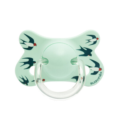

Suviniex pacifier infant pacifier imported comfort pacifier 4-18 months latex material thumb type fusion blue swallow