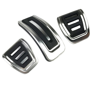 

3pcs Car Accelerator Brake Throttle Pedal Cover Stainless Steel Auto Pedal Case Replacement for PoloBoraJettaGolf 4