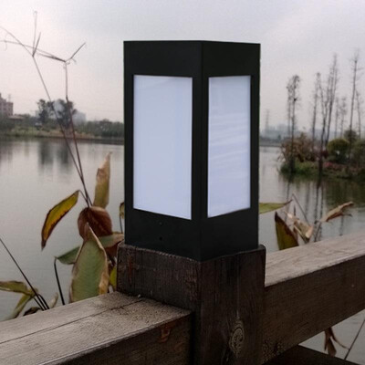 

Solar column head light outdoor waterproof European garden villa courtyard coffee lamp fence door pillar table lamp