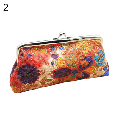 

Retro Women Flower Cash Change Coin Purse Wallet Clutch Handbag Card Key Holder