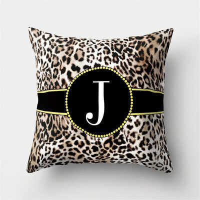 

Gobestart English Alphabet Pillow Print Cushion Flower Pillowcase Cover Room Decoration