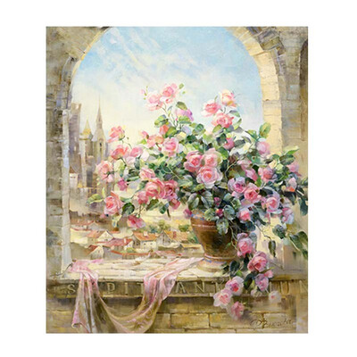 

Diamond Painting Flower Full Square Diamonds Mosaic Cross Stitch Pattern Diamond Embroidery Rhinestone Home Decor