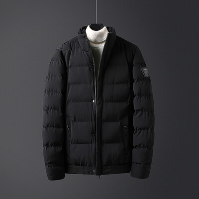 

Toponeto Mens Fashion Autumn Winter Padded Cotton Jacket Long Sleeve Solid Thermal Coat