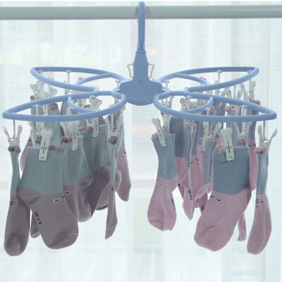 

〖Follure〗Butterfly Roller Laundry Clips Hanger Rack Multifunctional Wardrobe Magic Hanger