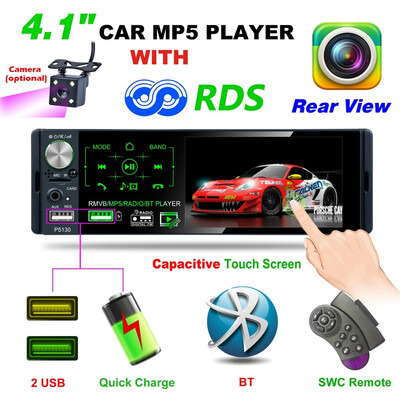 

41 Inch 1Din Autoradio WMic Touch Screen MP5 Bluetooth FM AM RDS Stereo SD USB AUX Cameraoptional