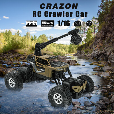 

CRAZON 116 24G 480P Camera WiFi FPV 2CH 4WD Double Steering Drive Splash Water Proof RC Crawler Car