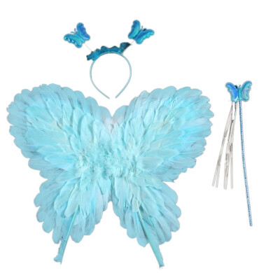 

Colorful Butterfly Wings Feather Angel Wing Kids Fairy Angel Wing Stage Performance Props Cosplay Carnival Party Supplies