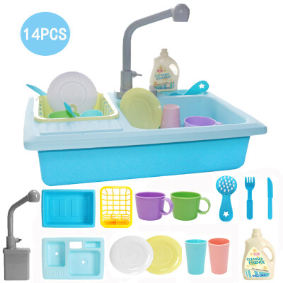 

Children Plastic Simulation Electric Dishwasher Kids Pretend Play Kitchen Sink Toys Sets Girls Birthday Gifts Dolls accessory