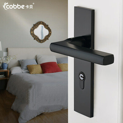 

Kabe cobbe door lock indoor bedroom door handle room door lock wooden door lock black mute door lock CL6013